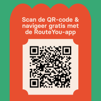 Scan de QR-code voor navigatie via de app van RouteYou